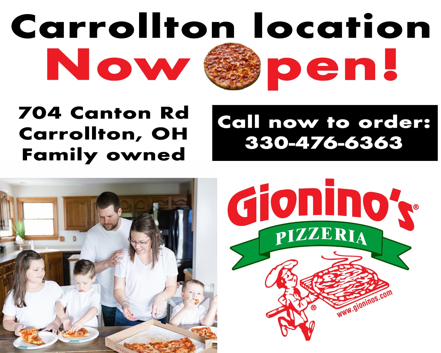Gionino's Pizza Now Open in Carrollton